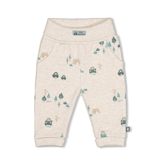 Feetje: Beep beep: pants AOP offwhite melange