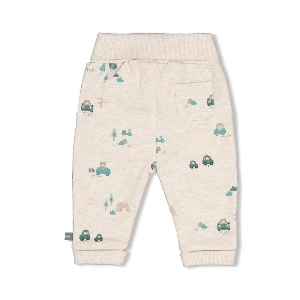 Feetje: Beep beep: pants AOP offwhite melange
