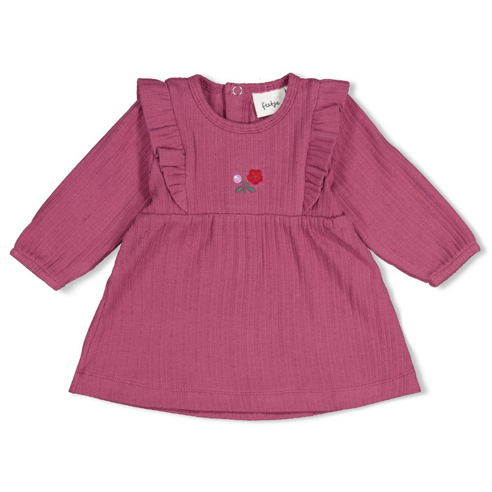 Feetje:Afternoon tea: jurk rib berry
