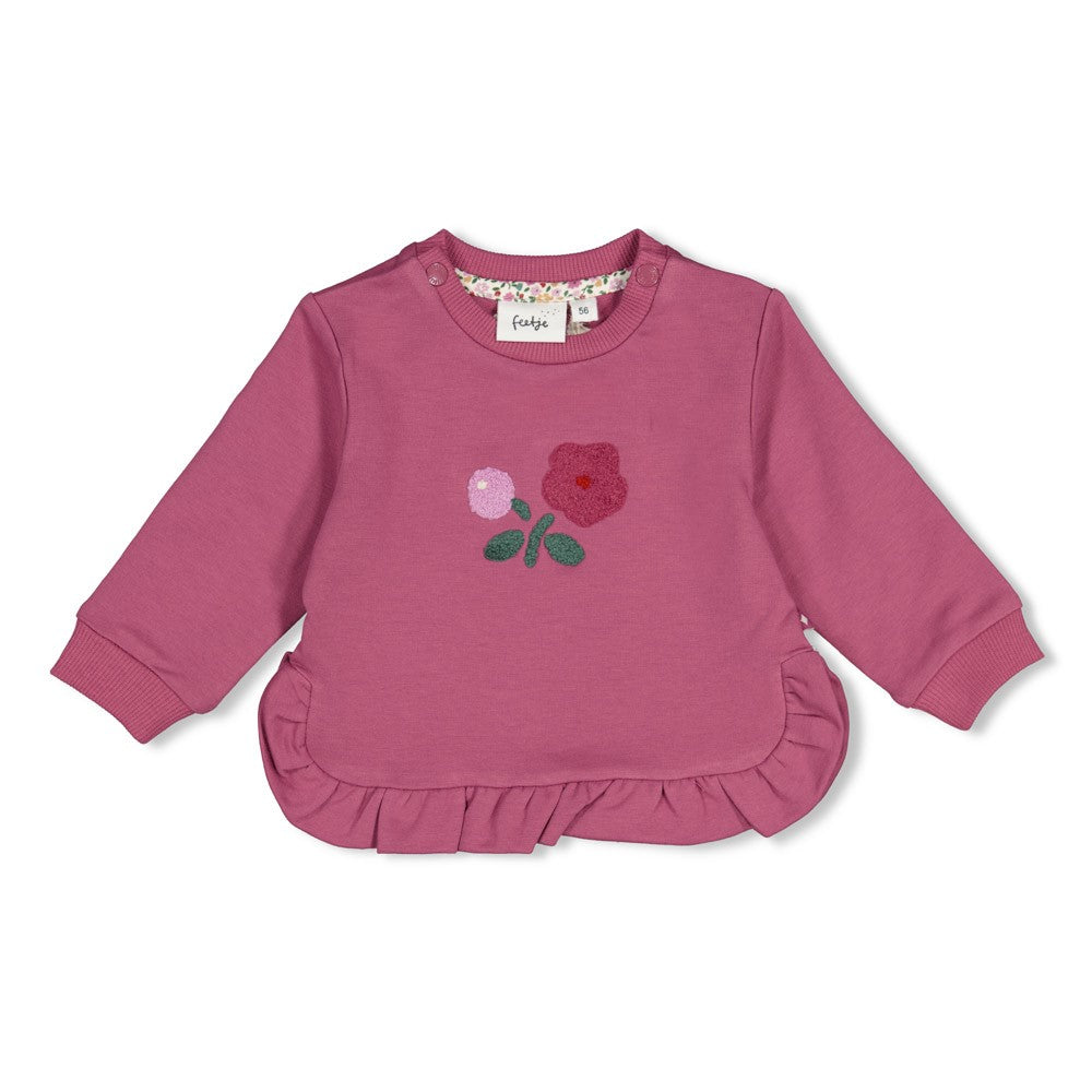 Feetje:Dress to impress:sweater ruches relaxed fit berry