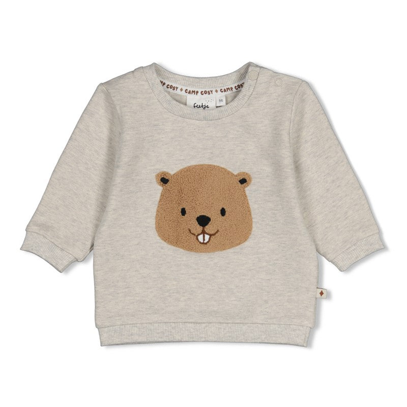 Feetje: Tiny Timber Tales: sweater grijs bever