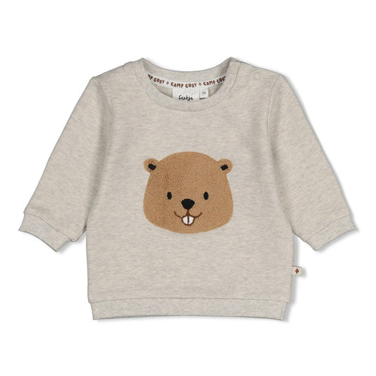 Feetje: Tiny Timber Tales: sweater grijs bever