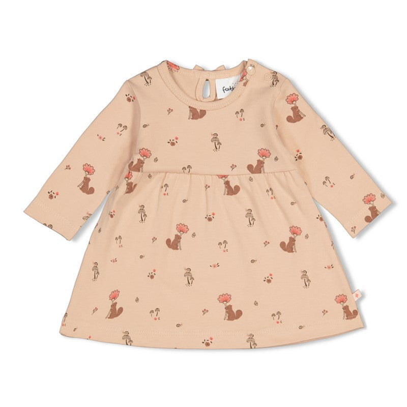 Feetje: Forest garden: Jurk AOP sand