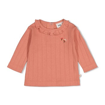 Feetje: Forest Garden: Longsleeve pointelle rib oud roze