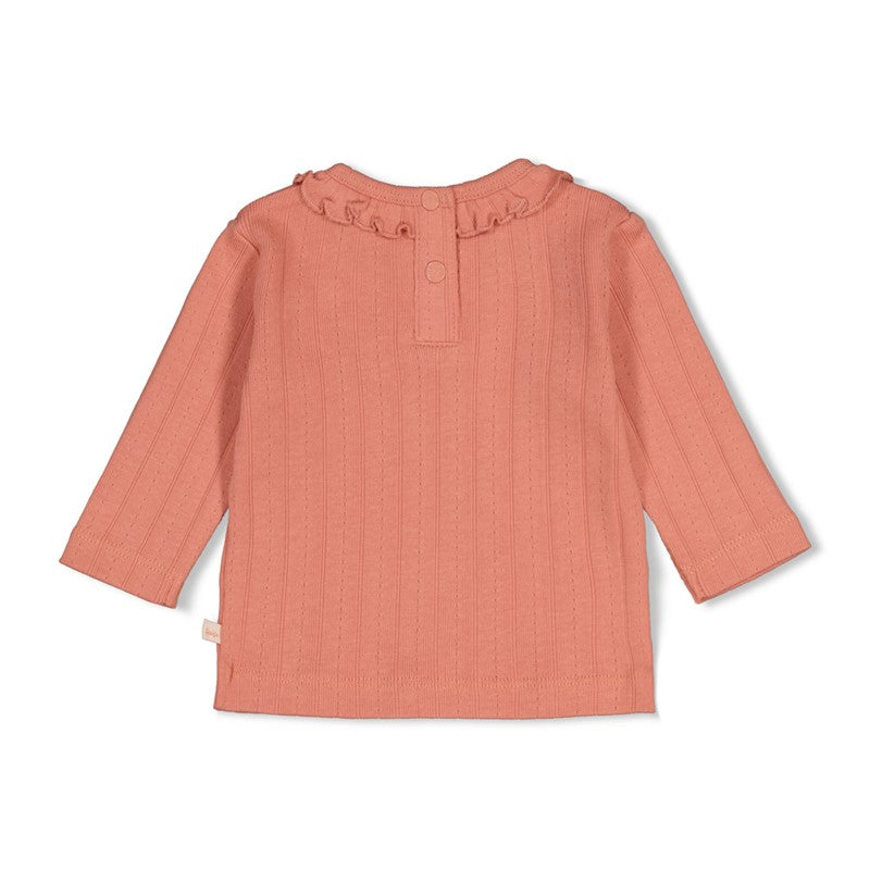 Feetje: Forest Garden: Longsleeve pointelle rib oud roze