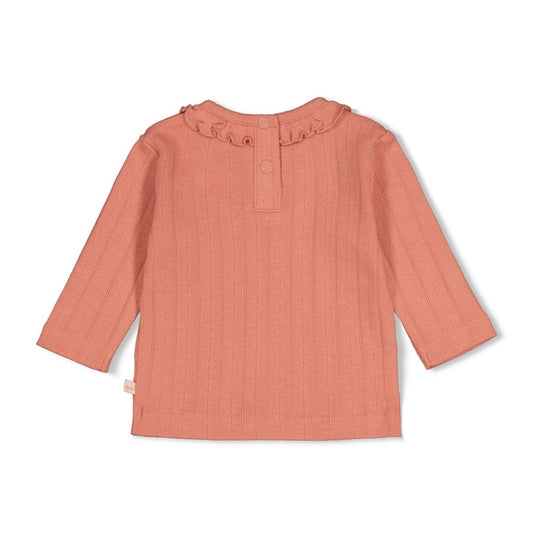 Feetje: Forest Garden: Longsleeve pointelle rib oud roze