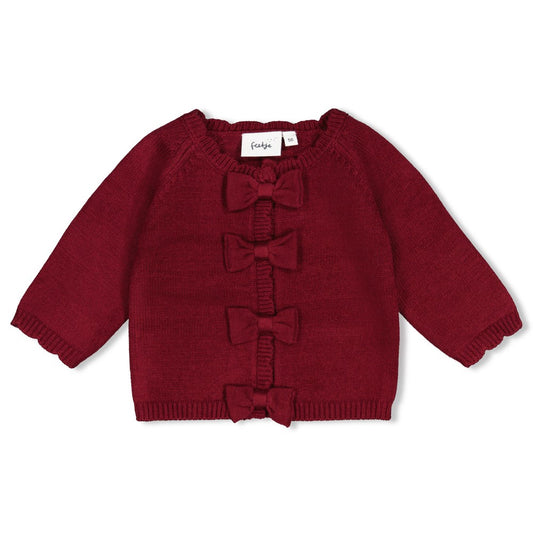 Feetje: My Little love: Vestje gebreid bordeaux