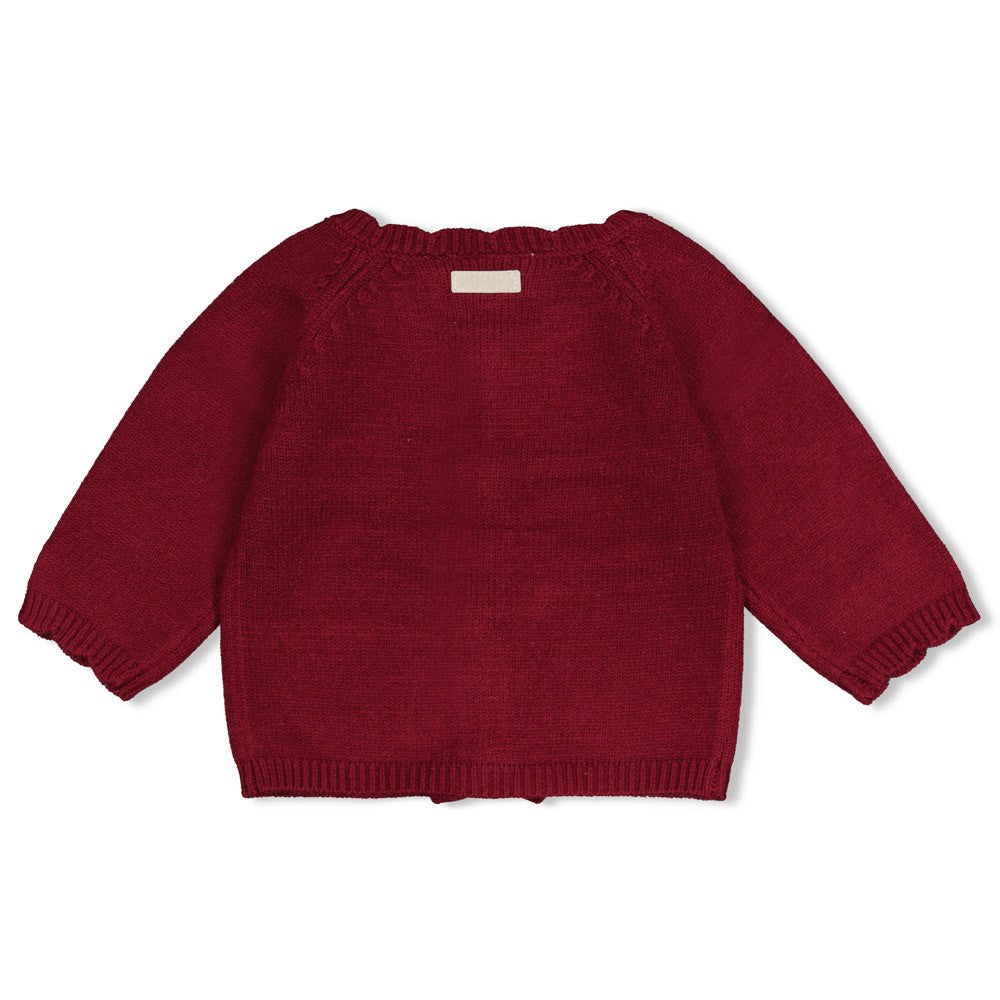 Feetje: My Little love: Vestje gebreid bordeaux