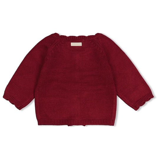 Feetje: My Little love: Vestje gebreid bordeaux