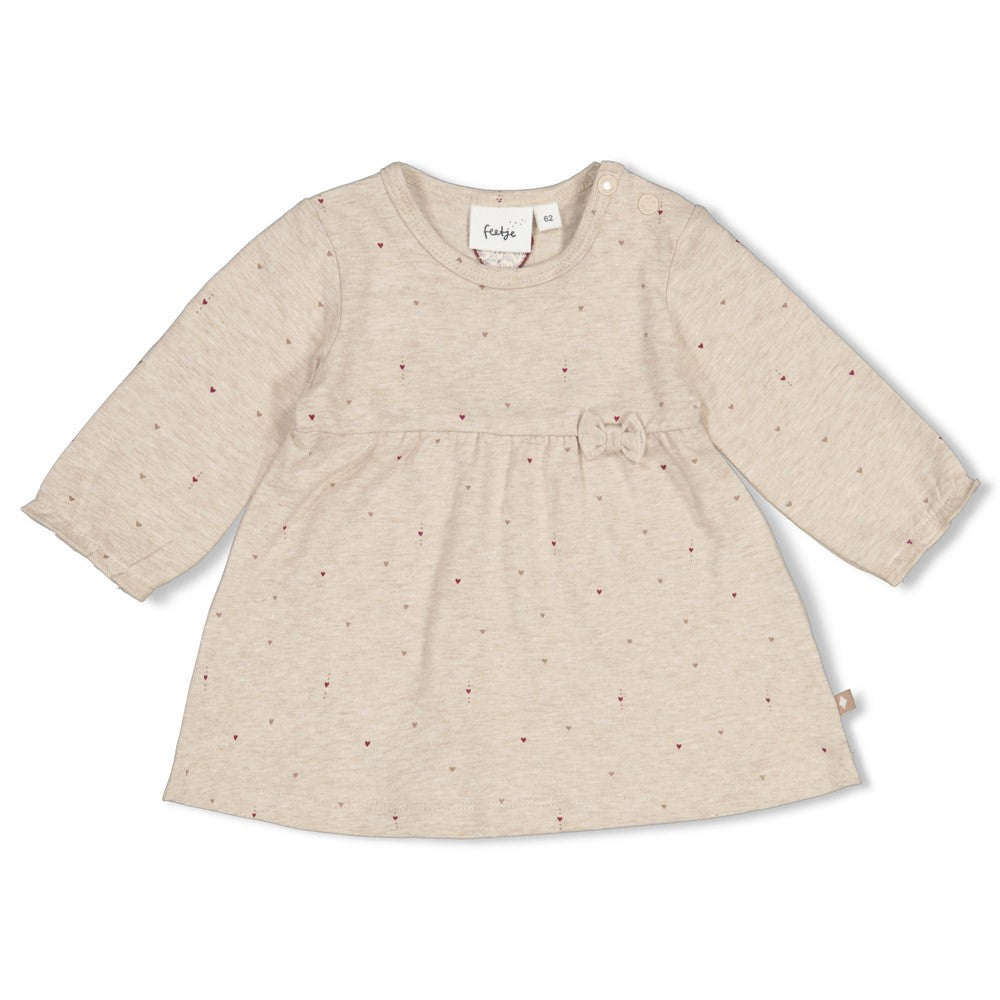 Feetje: My Little love: dress AOP taupe melange