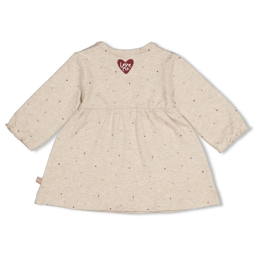 Feetje: My Little love: dress AOP taupe melange