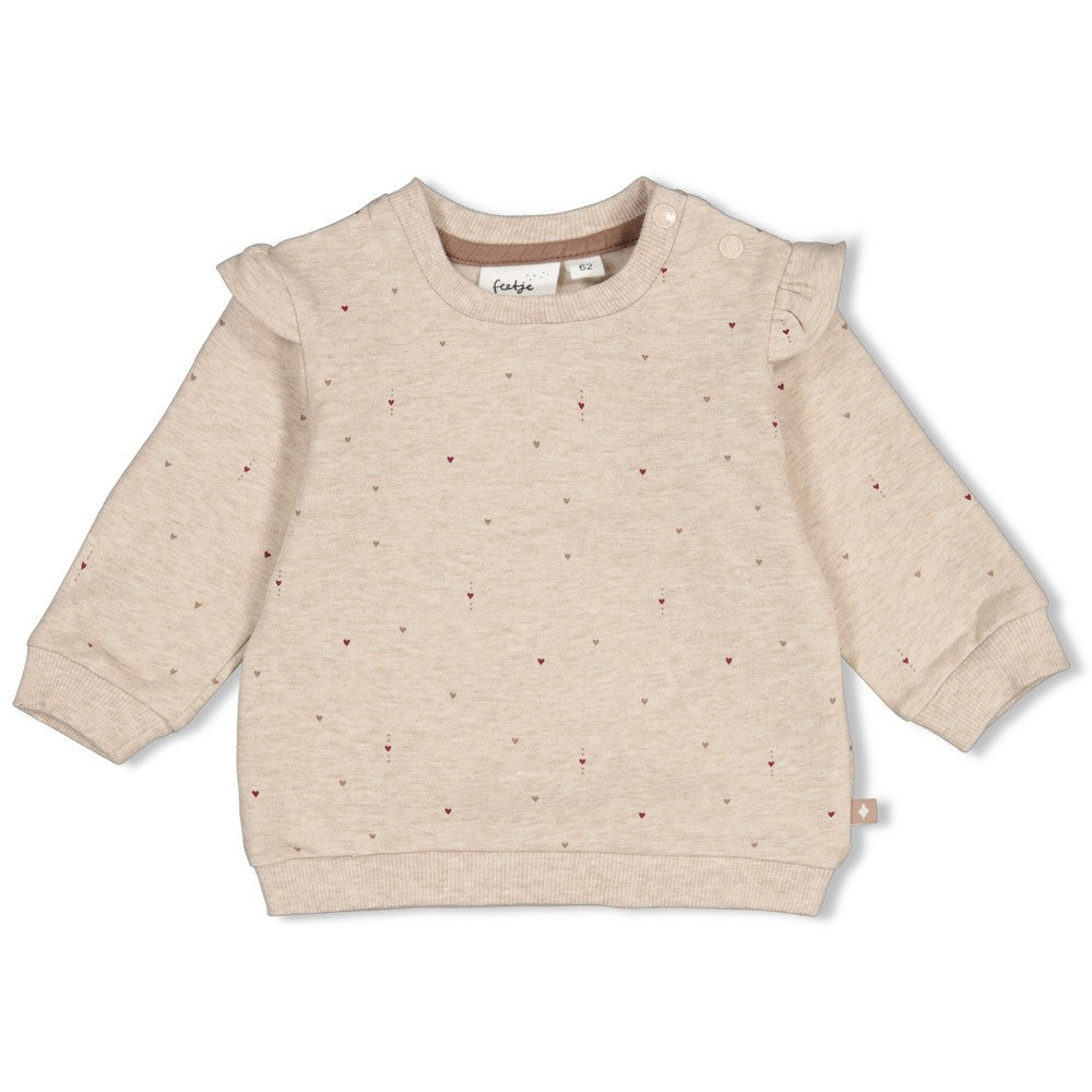 Feetje: My Little love: sweater taupe melange