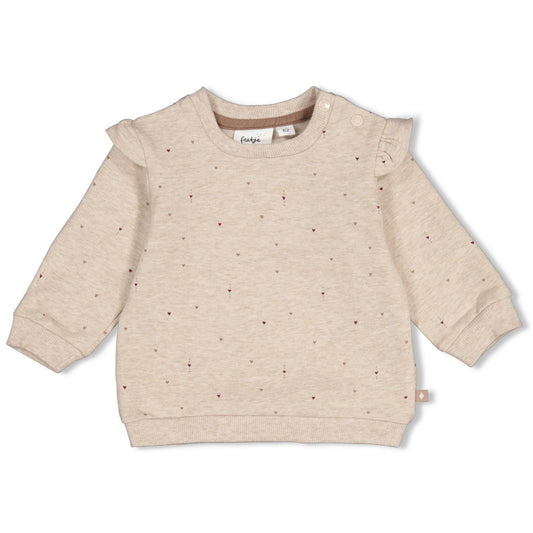 Feetje: My Little love: sweater taupe melange
