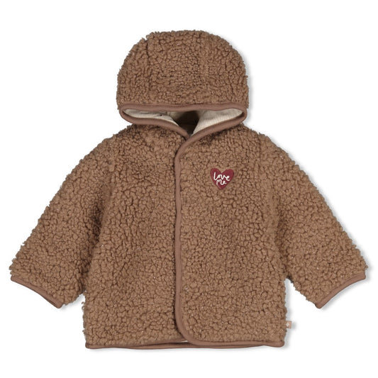 Feetje: My Little love: omkeerbare teddyjas taupe