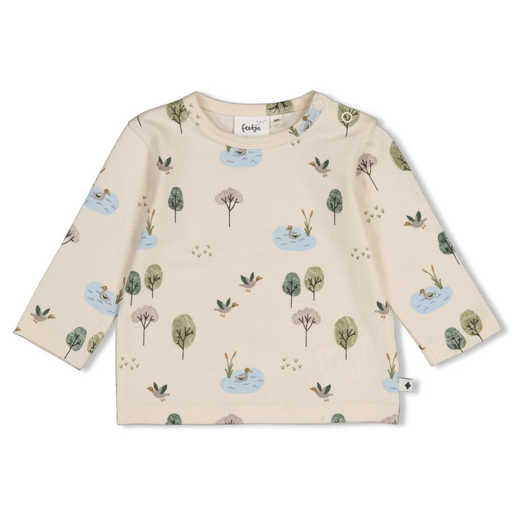 Feetje: Wiggle and waggle: longsleeve AOP offwhite