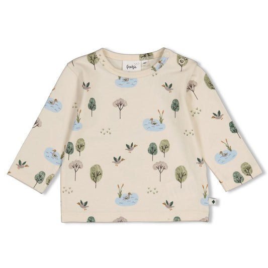 Feetje: Wiggle and waggle: longsleeve AOP offwhite