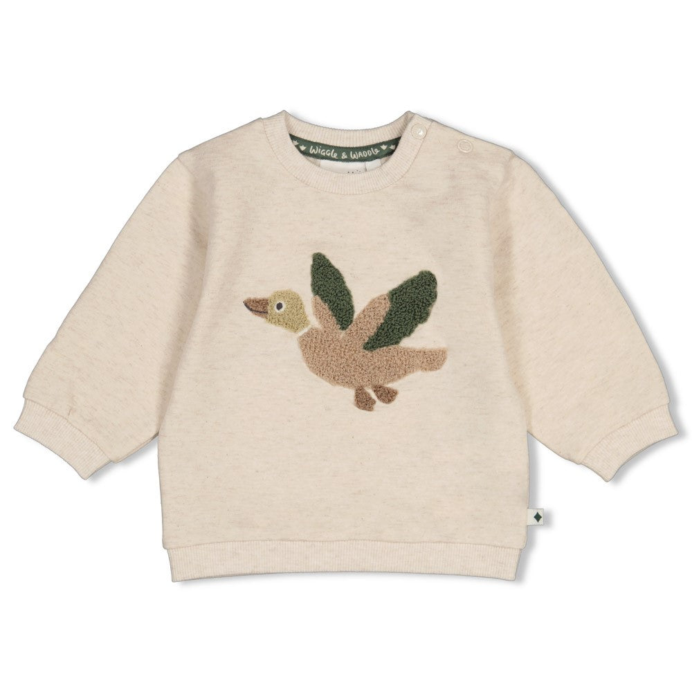 Feetje: Wiggle and waggle: Sweater offwhite melange