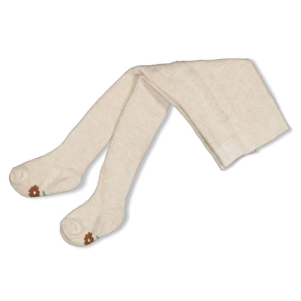 Feetje: Lucky bloombird: Broekkousen offwhite melange