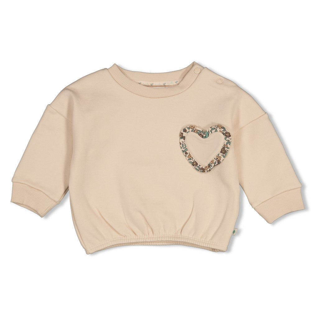 Feetje: Lucky bloombird: oversized sweater hartje