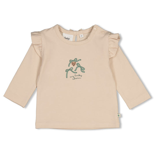 Feetje: Lucky bloombird: LS offwhite strik