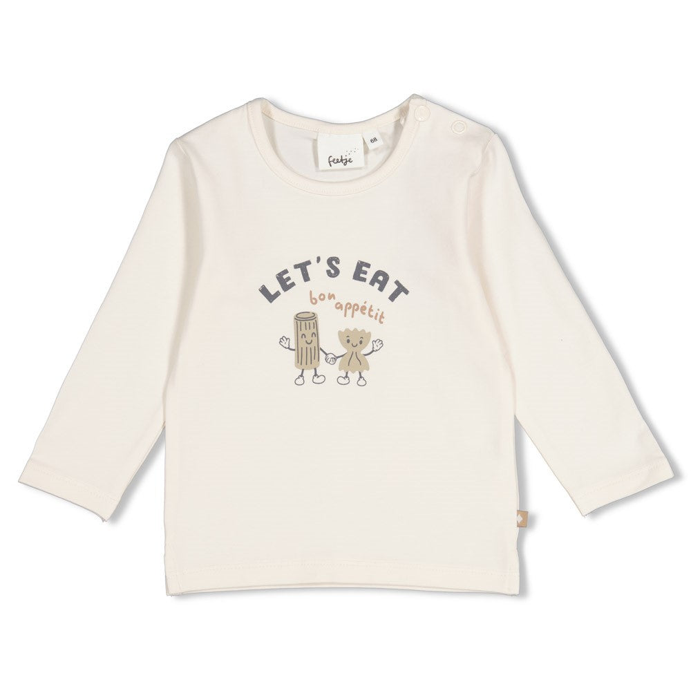 Feetje: Pasta Party: longsleeve offwhite