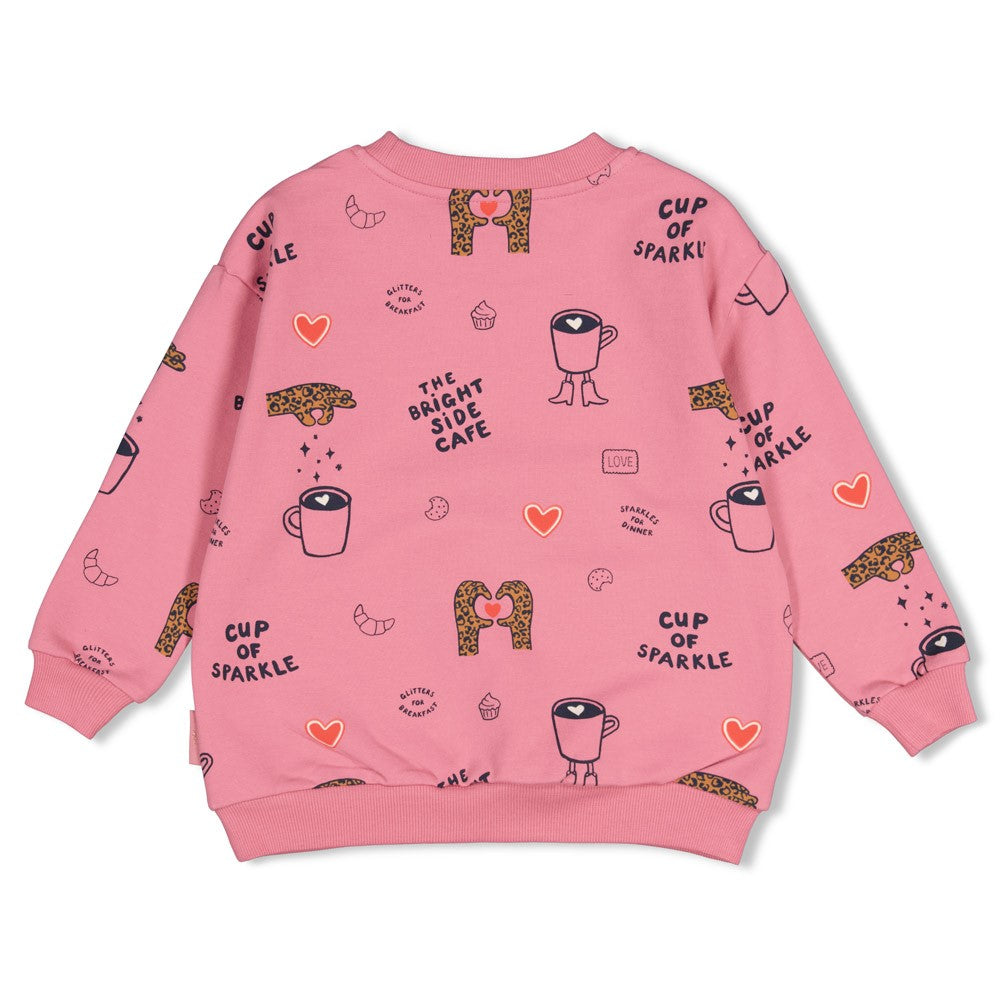 Jubel: City Chic: sweater AOP relaxed fit roze