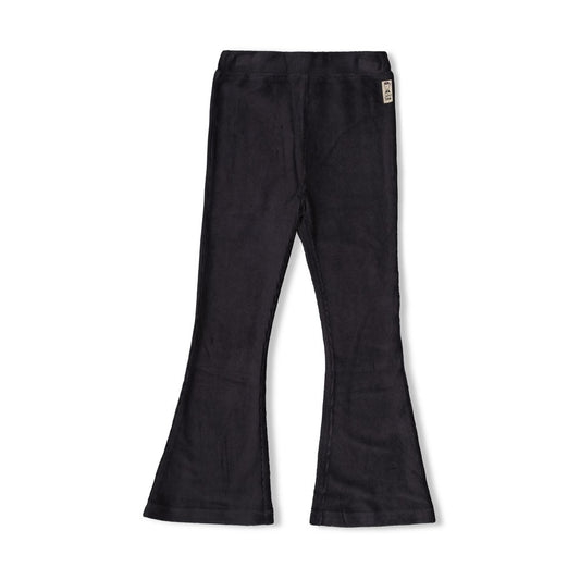 Jubel: City Chic: Flared broek velours rib antraciet