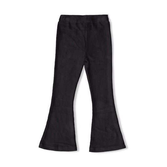Jubel: City Chic: Flared broek velours rib antraciet