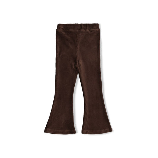 Jubel: City Chic: Flared broek velours rib brown