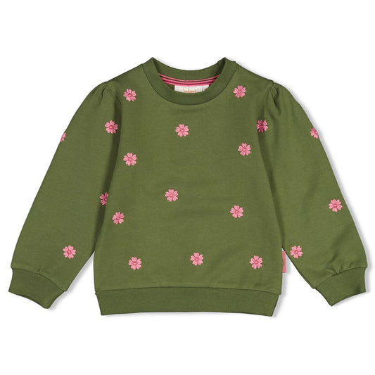 Jubel:Moon flowers: sweater olive flower