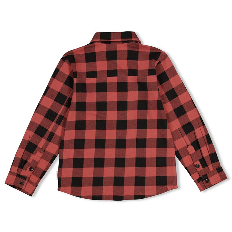 Sturdy:Mountain top: geruit hemd rood