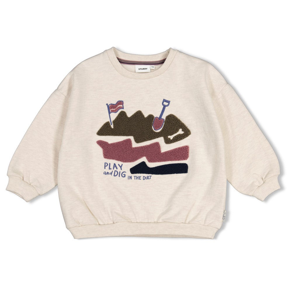 Sturdy:Rock The Earth: Sweater oversized offwhite