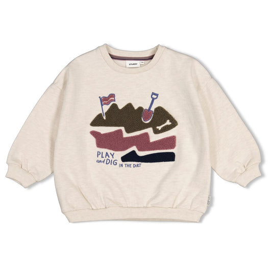 Sturdy:Rock The Earth: Sweater oversized offwhite
