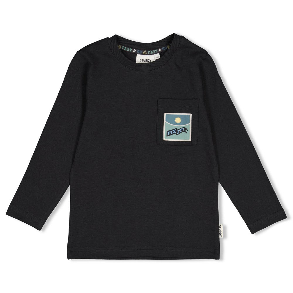 Sturdy:Fix it: longsleeve antaciet with backprint