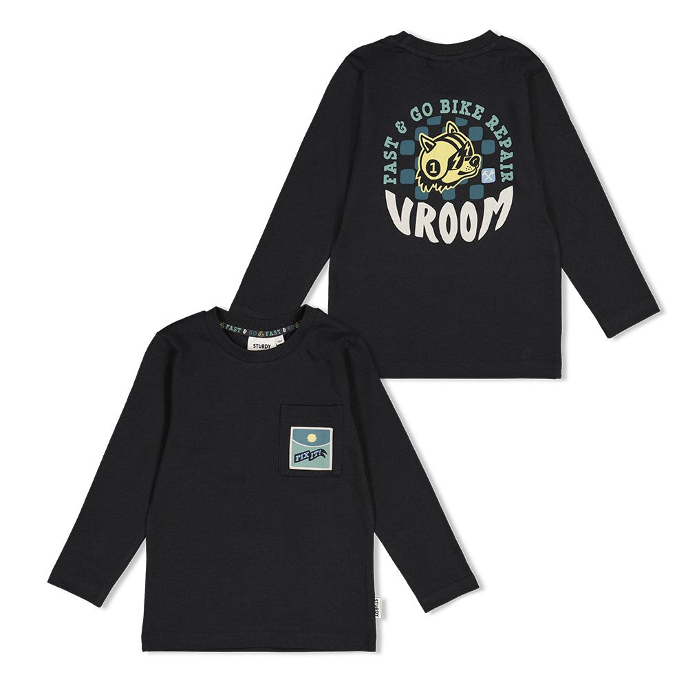 Sturdy:Fix it: longsleeve antaciet with backprint