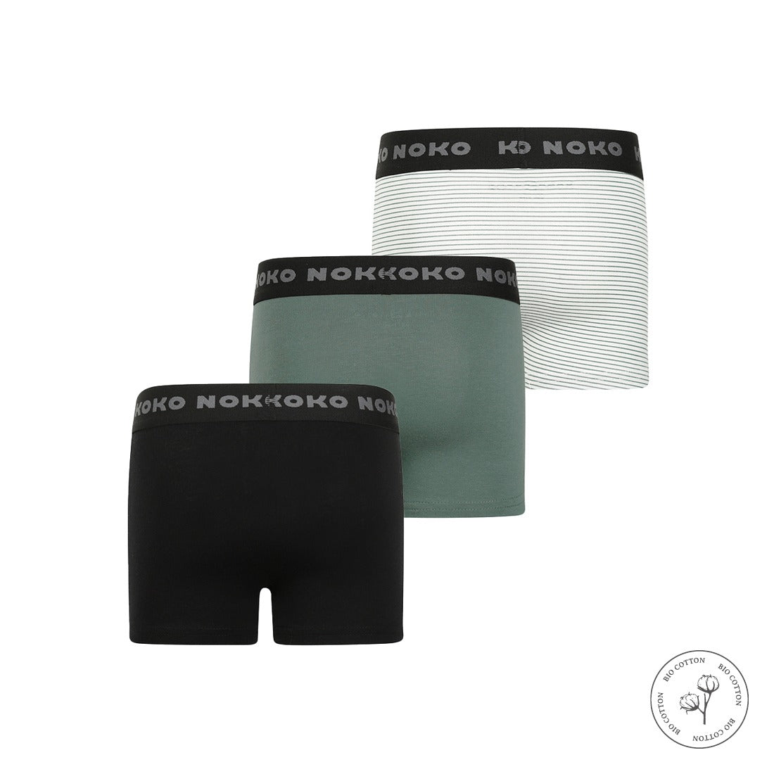 Koko Noko: 3 pack boxer shorts dark green