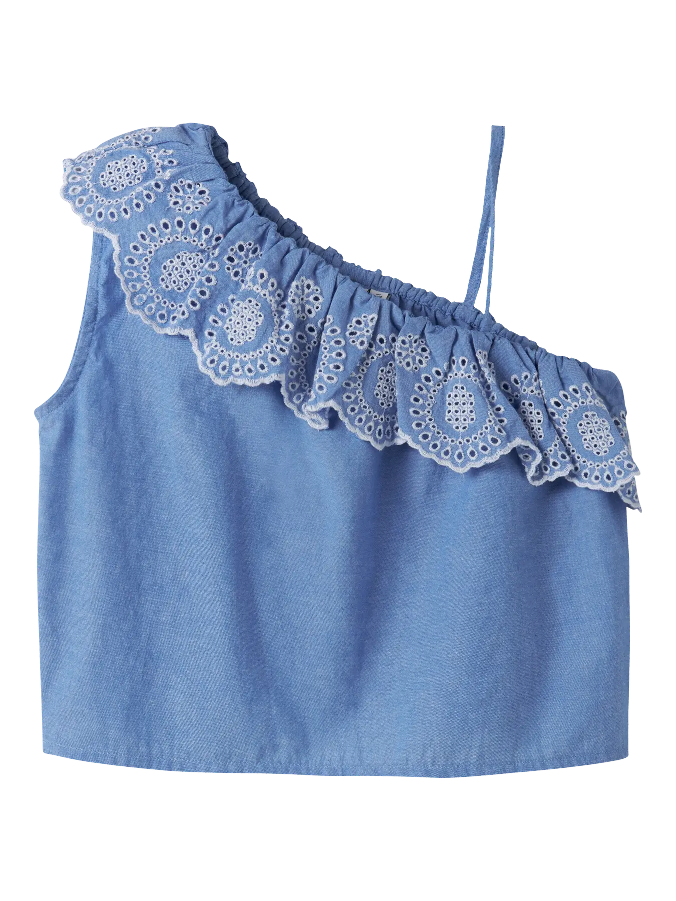 Name it: top met kant half schouder