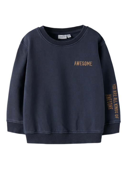 Name it: sweater "AWESOME" navy
