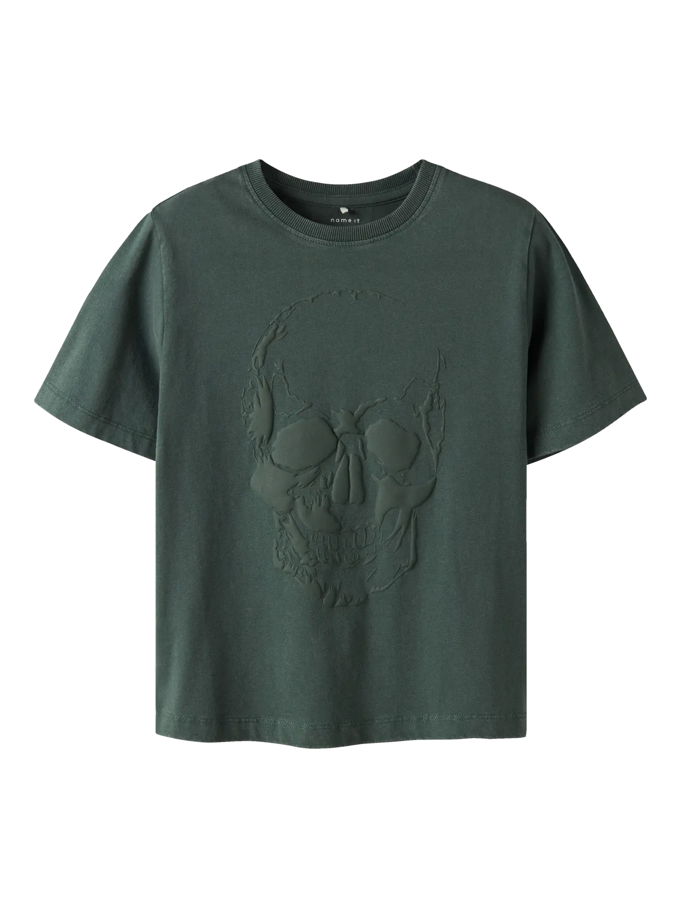Name it: t-shirt loose fit scull green