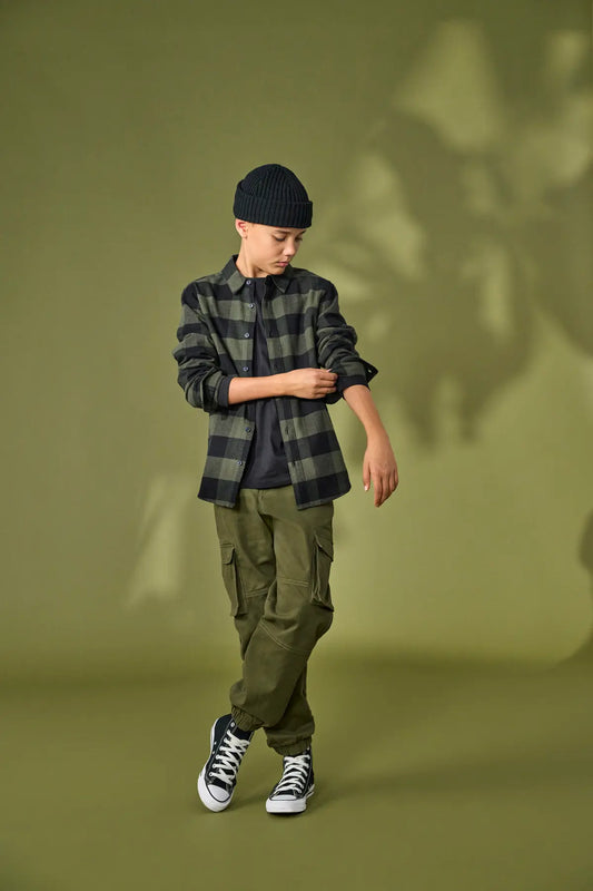 Only & Sons: zacht hemd forest night