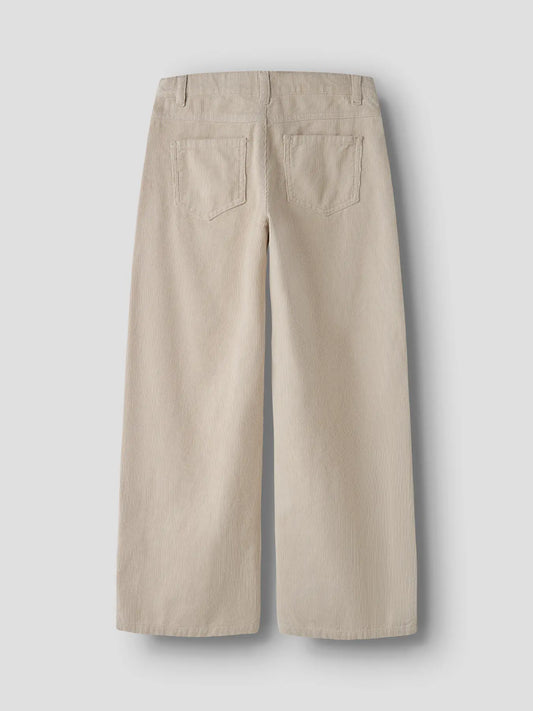 Name it: Wide cord pants beige