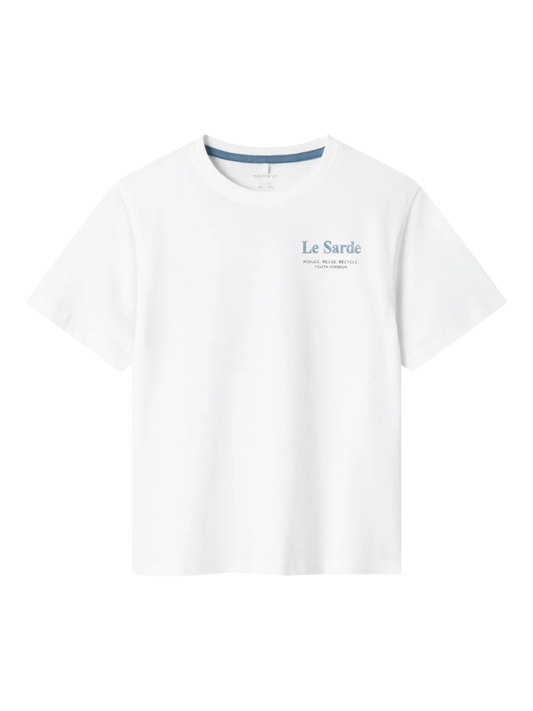 Name it: t-shirt loose fit sardienes wit