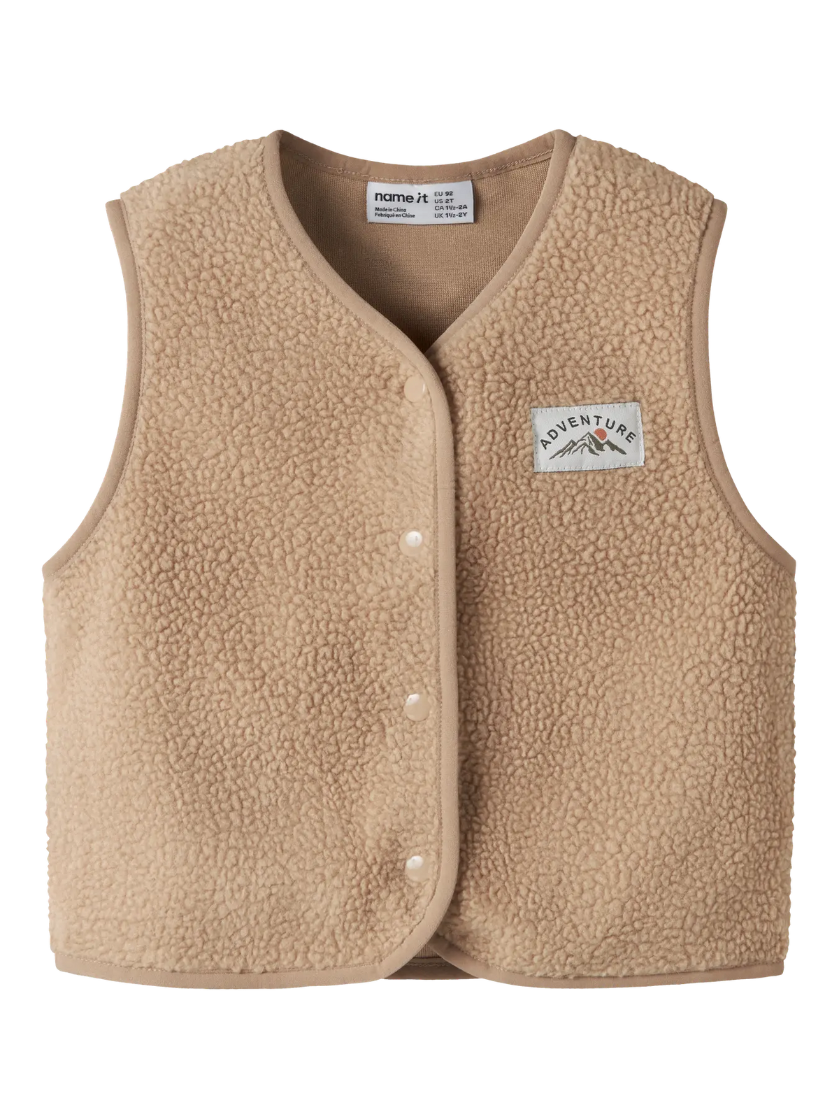 Name it: teddy vest beige