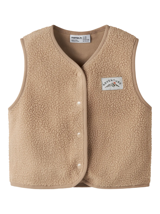 Name it: teddy vest beige
