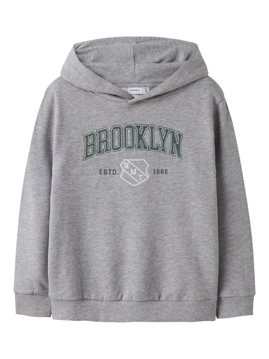 Name it: Hoodie Brooklyn grey melange