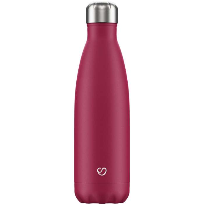 Slokky: stainless steel drinkbus matte roze