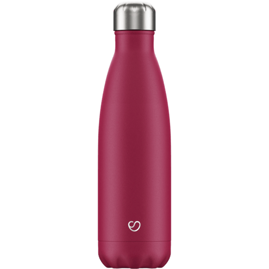Slokky: stainless steel drinkbus matte roze