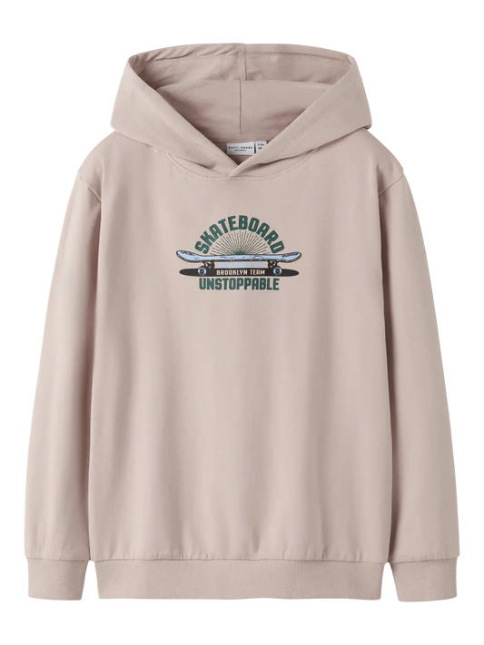 Name it: Dunne hoodie gewatteerd "Skateboard"