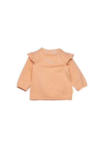 Bess: shirt taupe ruffles girls