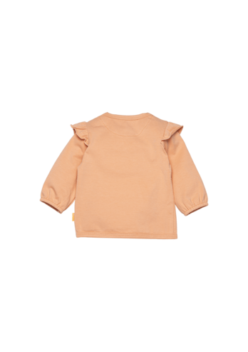 Bess: shirt taupe ruffles girls